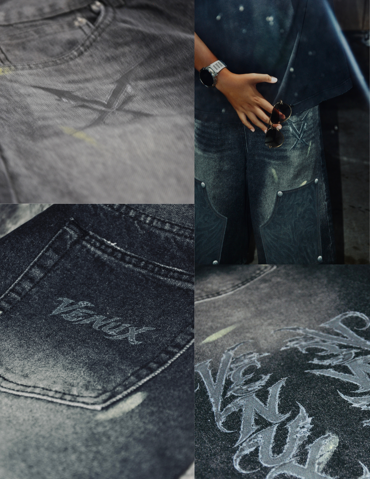 RESTOCK! Venux Obsidian Washed Denim Jorts