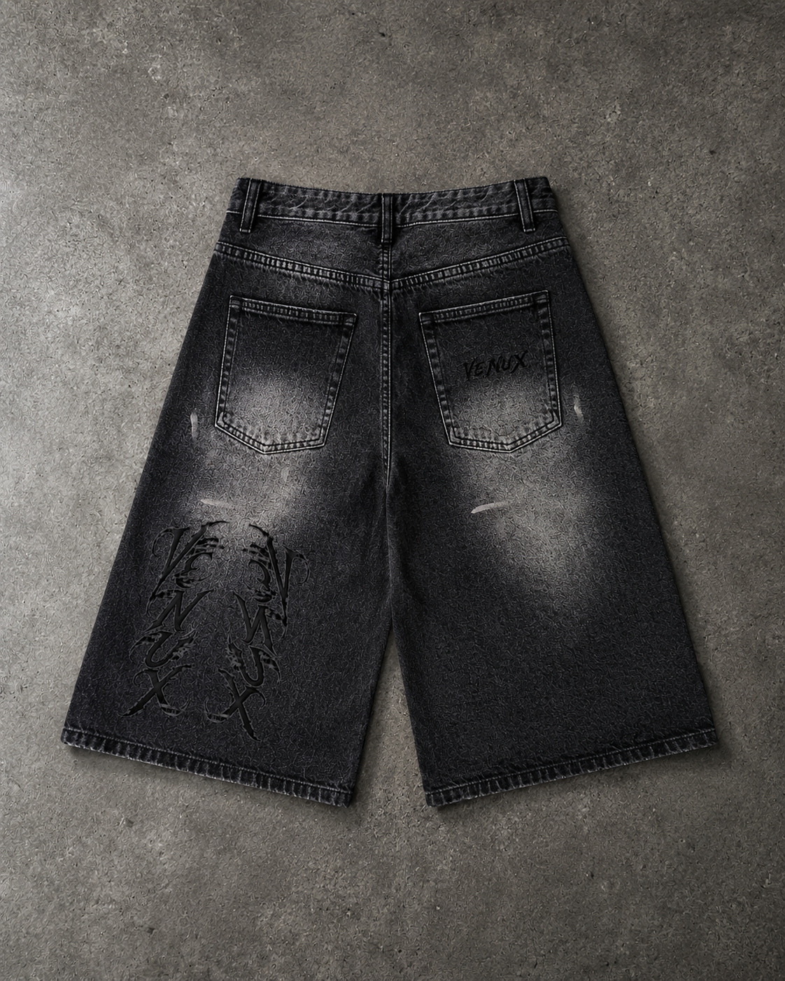 RESTOCK! Venux Obsidian Washed Denim Jorts