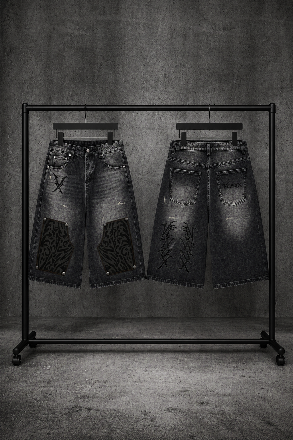 RESTOCK! Venux Obsidian Washed Denim Jorts