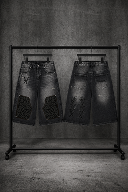 VENUX Obsidian Washed Denim Jorts