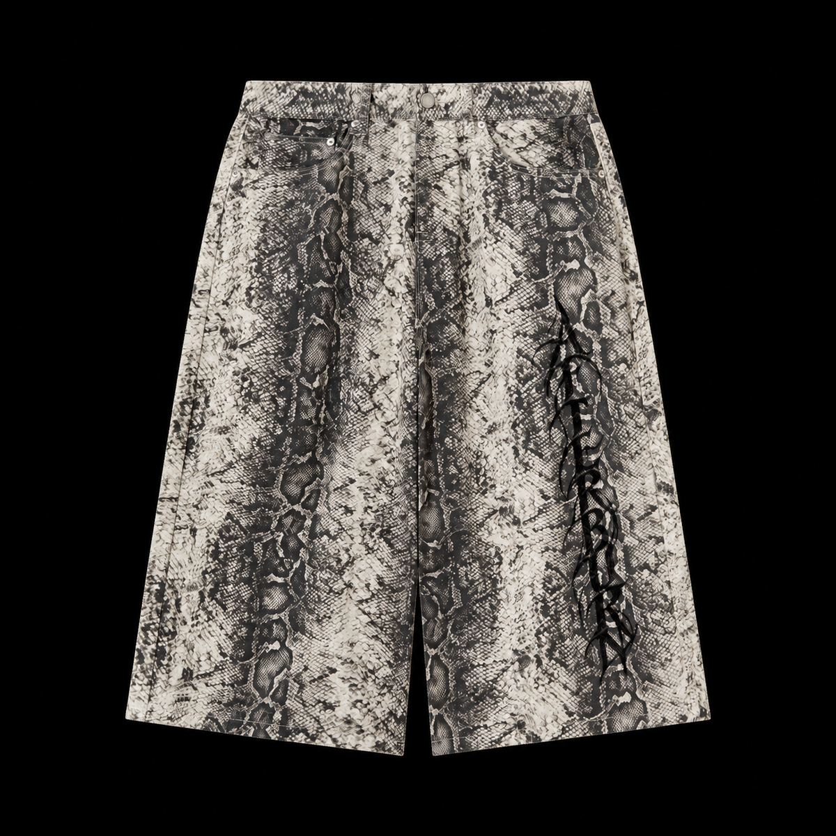 AFTERBURN SNAKE-SKIN CAPRIS